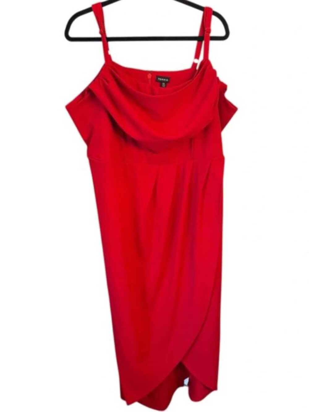 Torrid NWT Jester Red Corset Bustier Tulip Hem Cowl Neck Midi Dress Size 16 - Picture 11 of 12